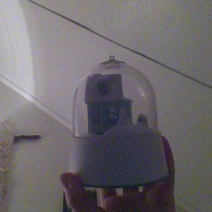 Teal snow globe